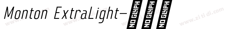 Monton ExtraLight字体转换